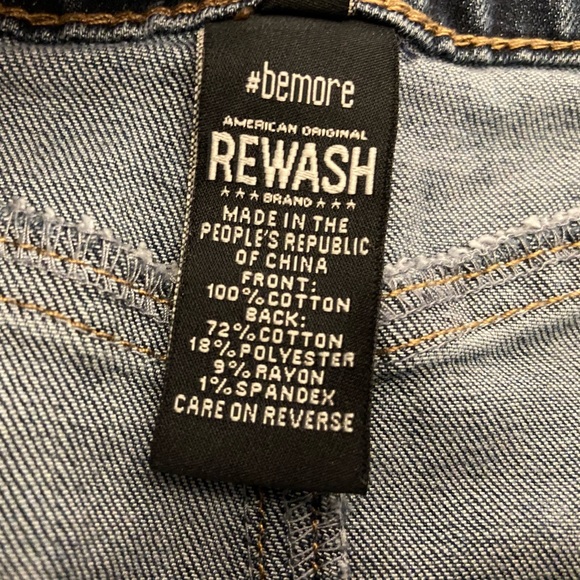 Rewash Womens Mini Skirt Size 7/28 Vintage Reunion Distressed Denim Jean skirt - Picture 12 of 13